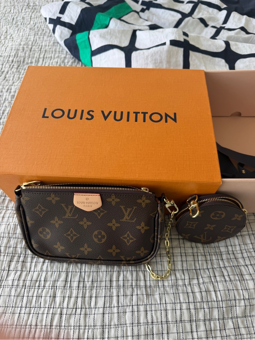 Louis Vuitton Brown Monogram Multi Pochette with Gold Hardware
